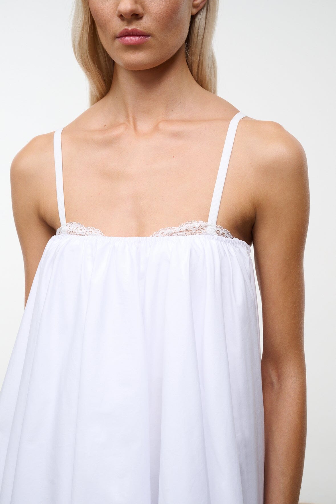 STAUD | Cecily Mini Dress White Babydoll Dress