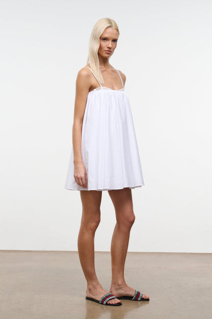 STAUD | Cecily Mini Dress White Babydoll Dress