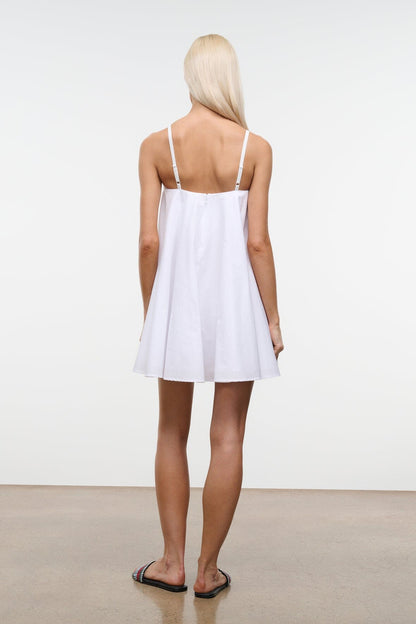 STAUD | Cecily Mini Dress White Babydoll Dress
