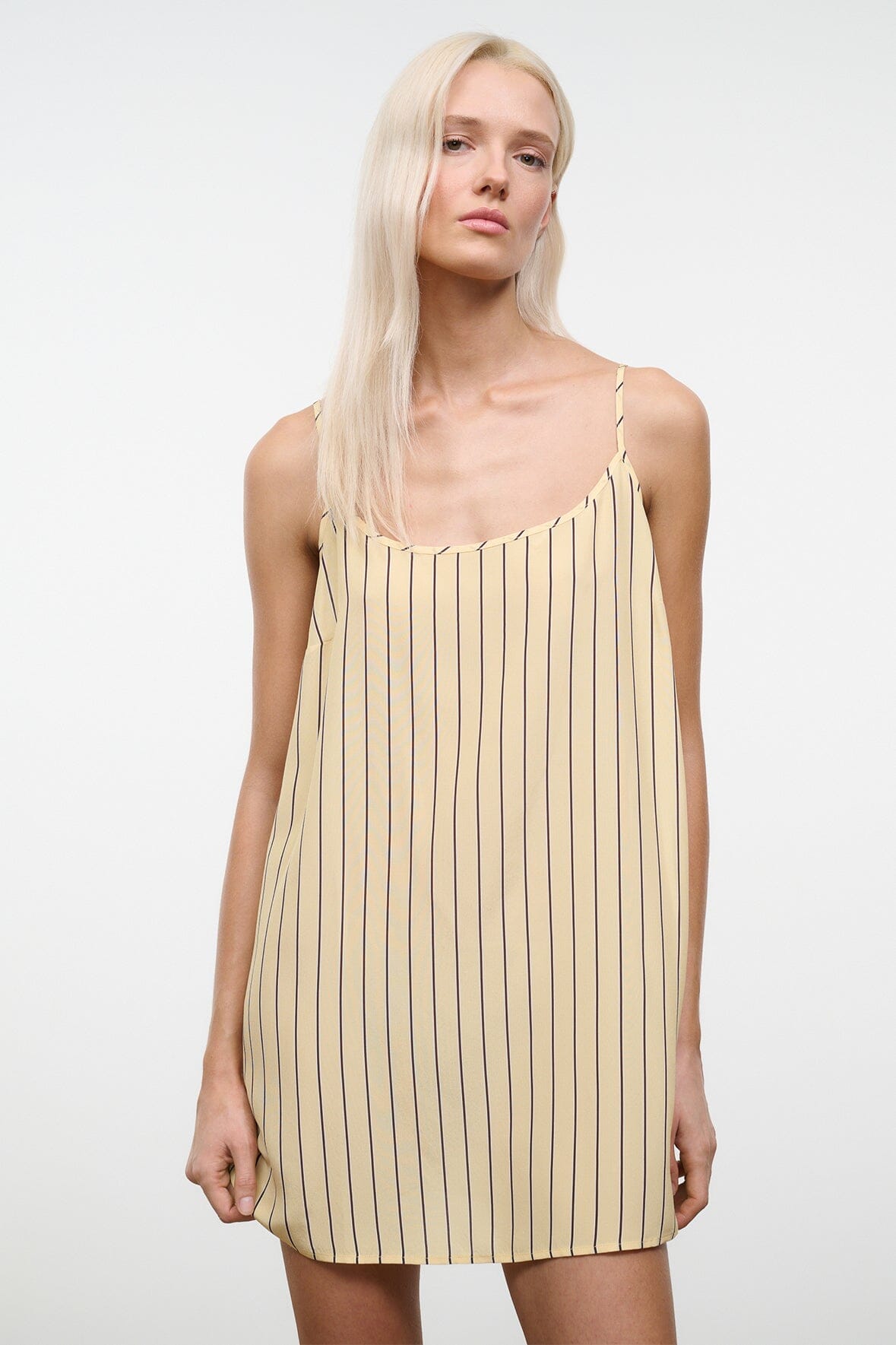 STAUD | Irena Silk Dress Monday Stripe