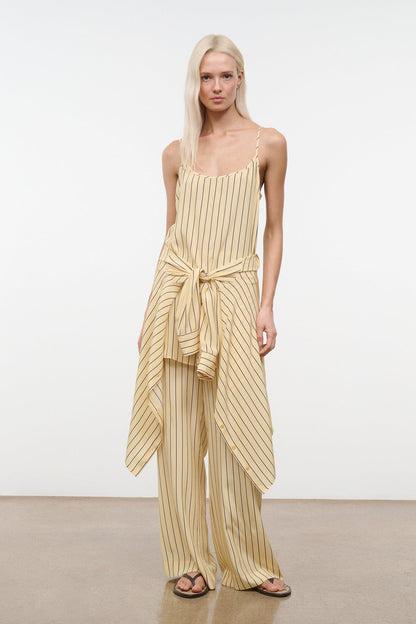 STAUD | Irena Silk Dress Monday Stripe