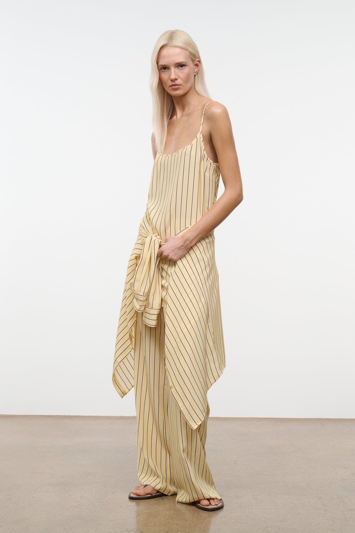 STAUD | Irena Silk Dress Monday Stripe