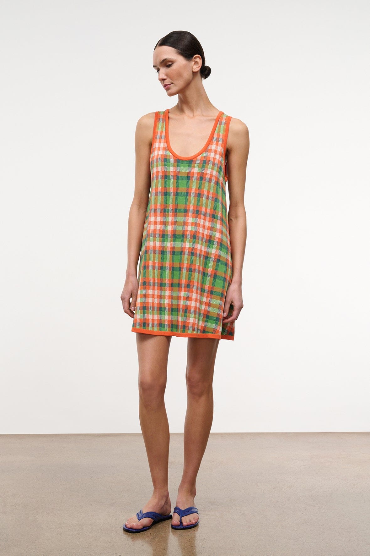 STAUD | Piazza Dress Villa Plaid