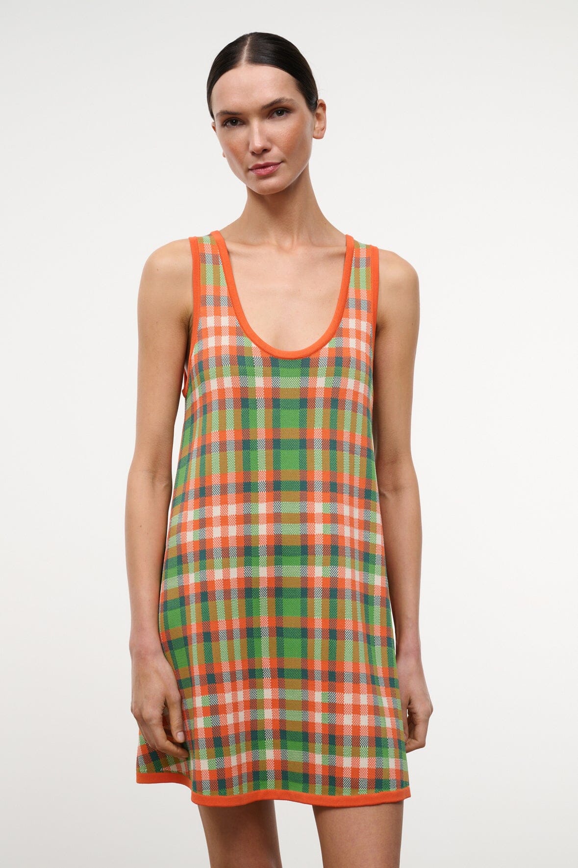 STAUD | Piazza Dress Villa Plaid