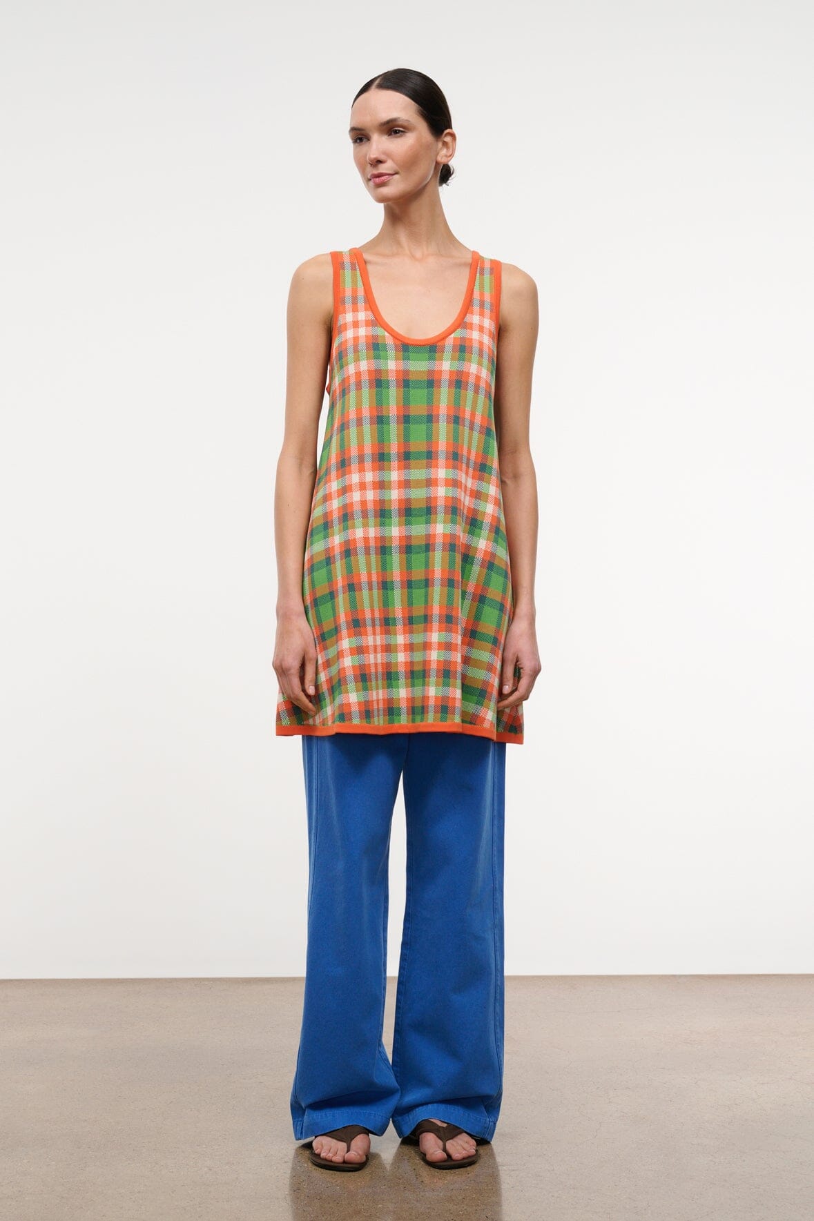 STAUD | Piazza Dress Villa Plaid