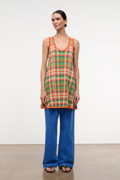 STAUD | Piazza Dress Villa Plaid