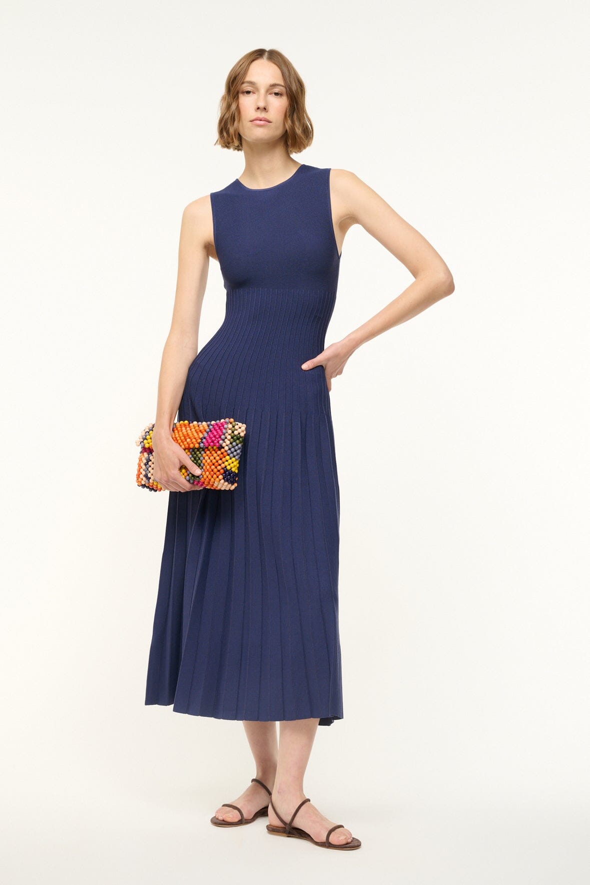 STAUD | Elyse Dress Navy