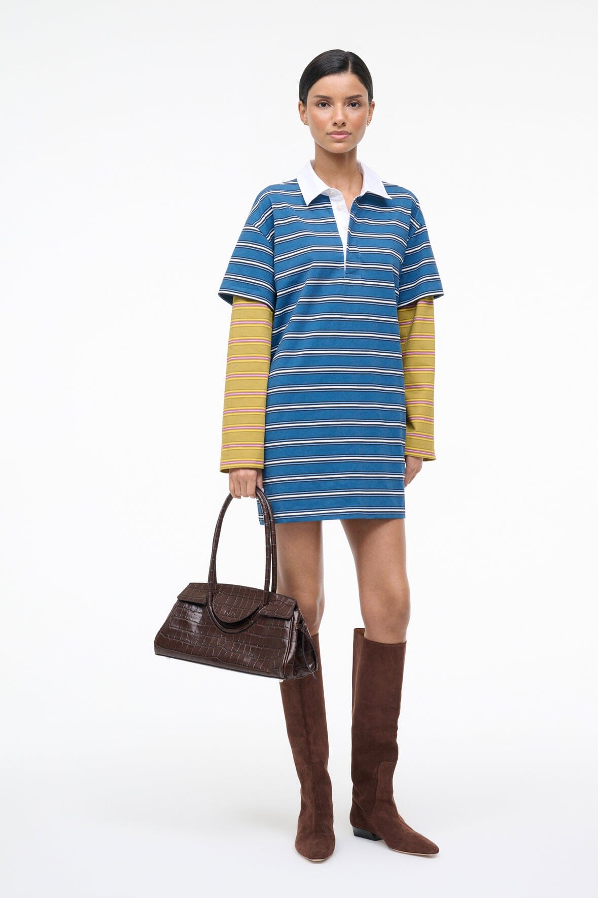 STAUD | Ivar Dress Spectrum Stripe/Linus Stripe