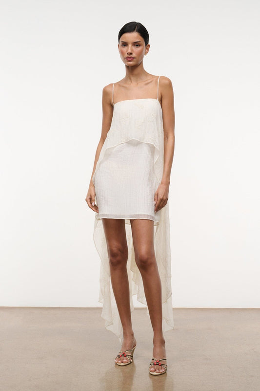 STAUD | Valencia Mini Dress White