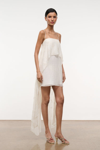 STAUD | Valencia Mini Dress White