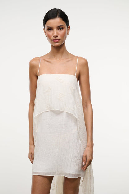 STAUD | Valencia Mini Dress White