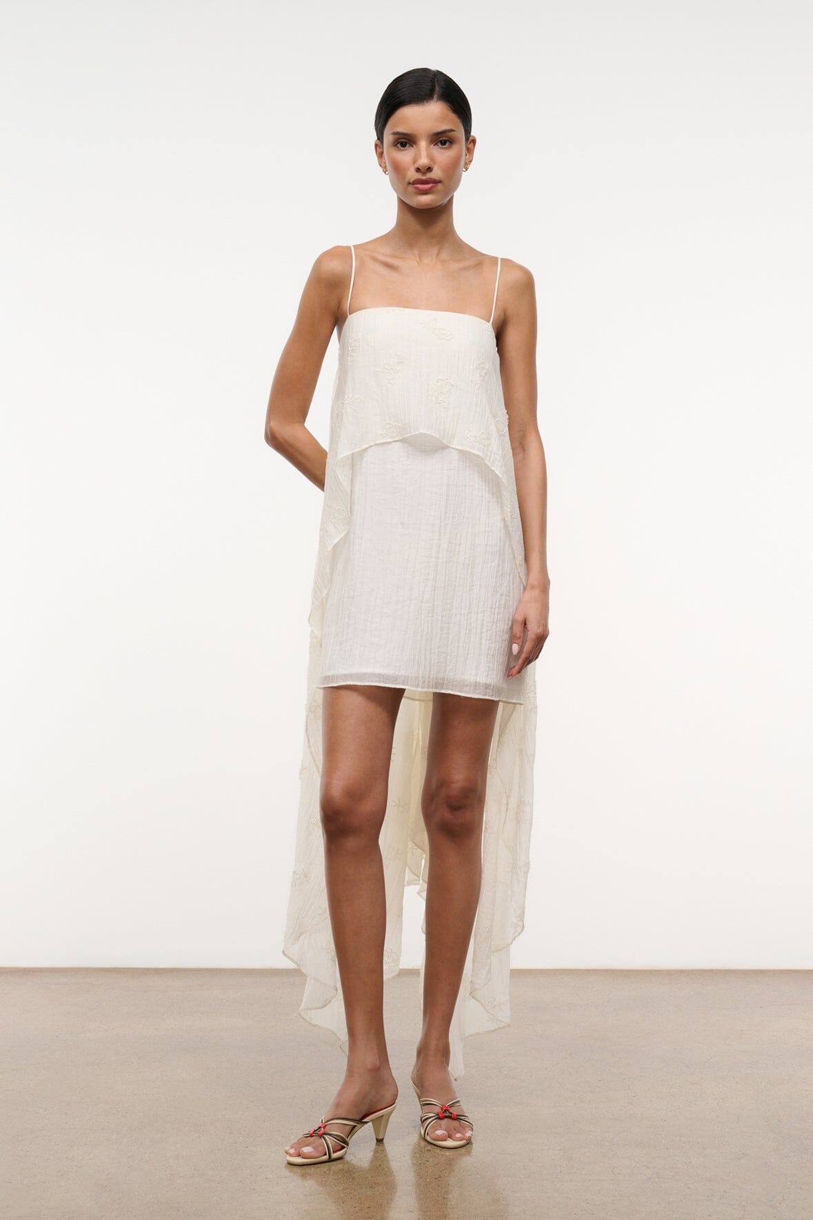 STAUD | Valencia Mini Dress White