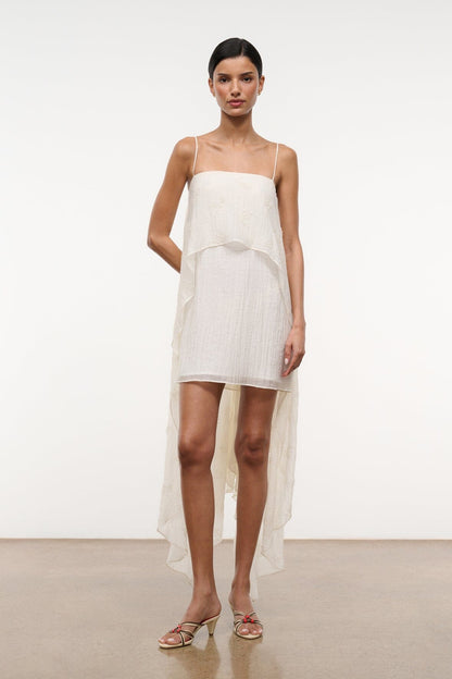 STAUD | Valencia Mini Dress White