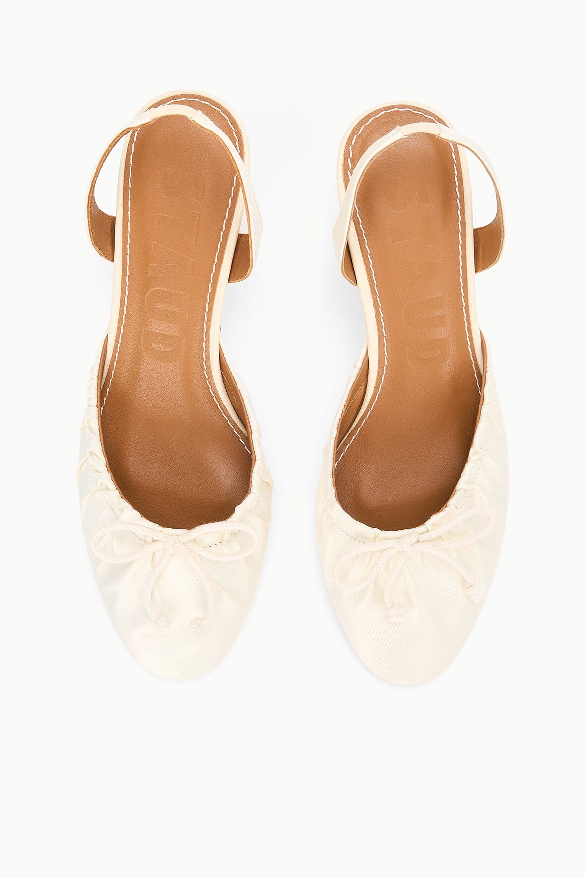 STAUD | Alba Slingback Ivory
