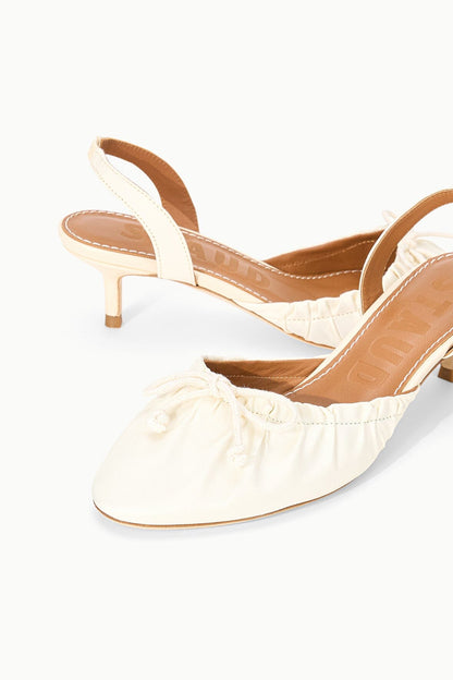 STAUD | Alba Slingback Ivory