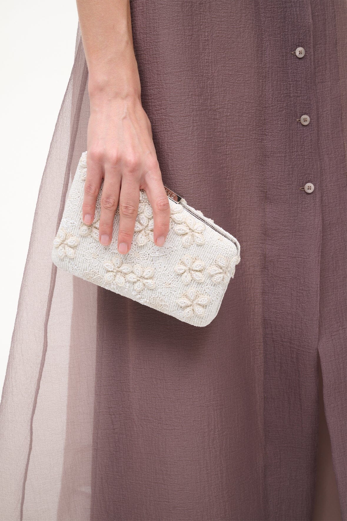 STAUD | Carmella Beaded Clutch Garden Party