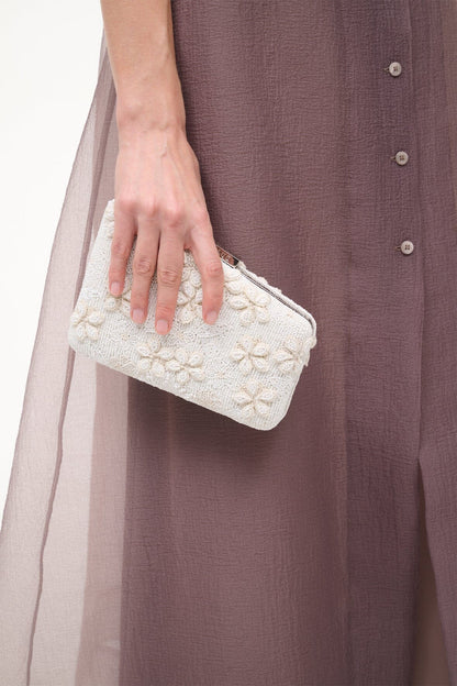STAUD | Carmella Beaded Clutch Garden Party