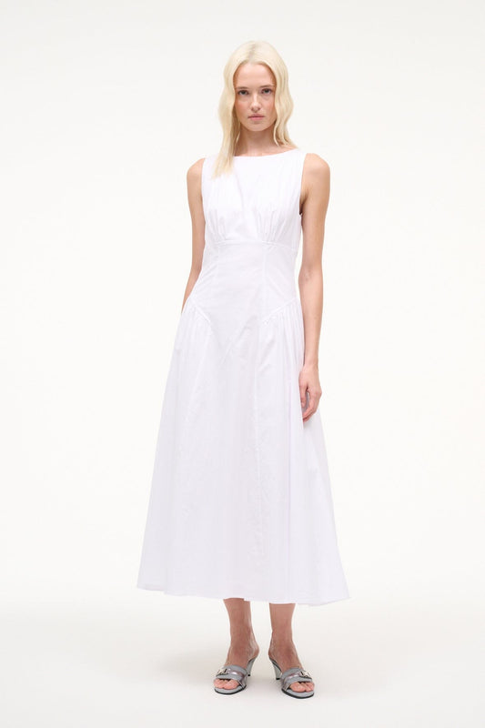 STAUD | Gwen Dress White