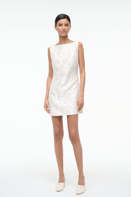 STAUD | Mimi Dress Botanica Ivory