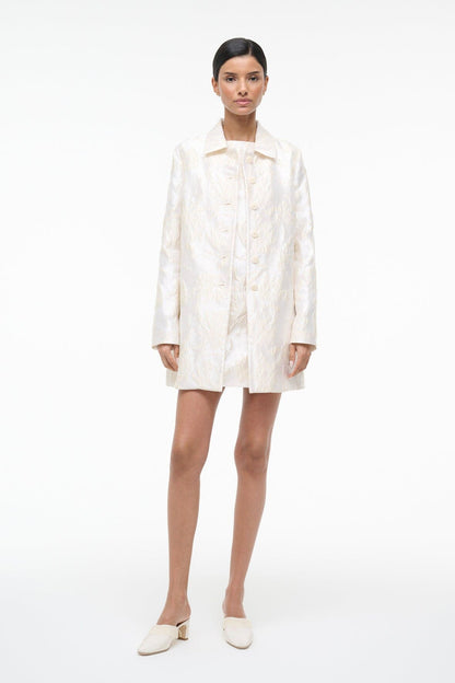 STAUD | Mimi Dress Botanica Ivory