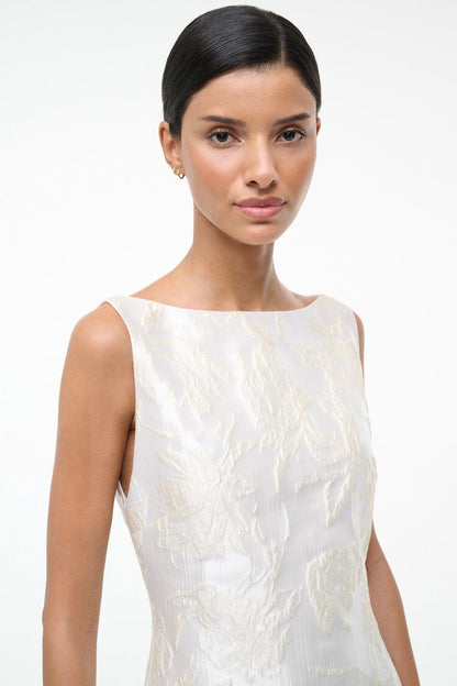 STAUD | Mimi Dress Botanica Ivory