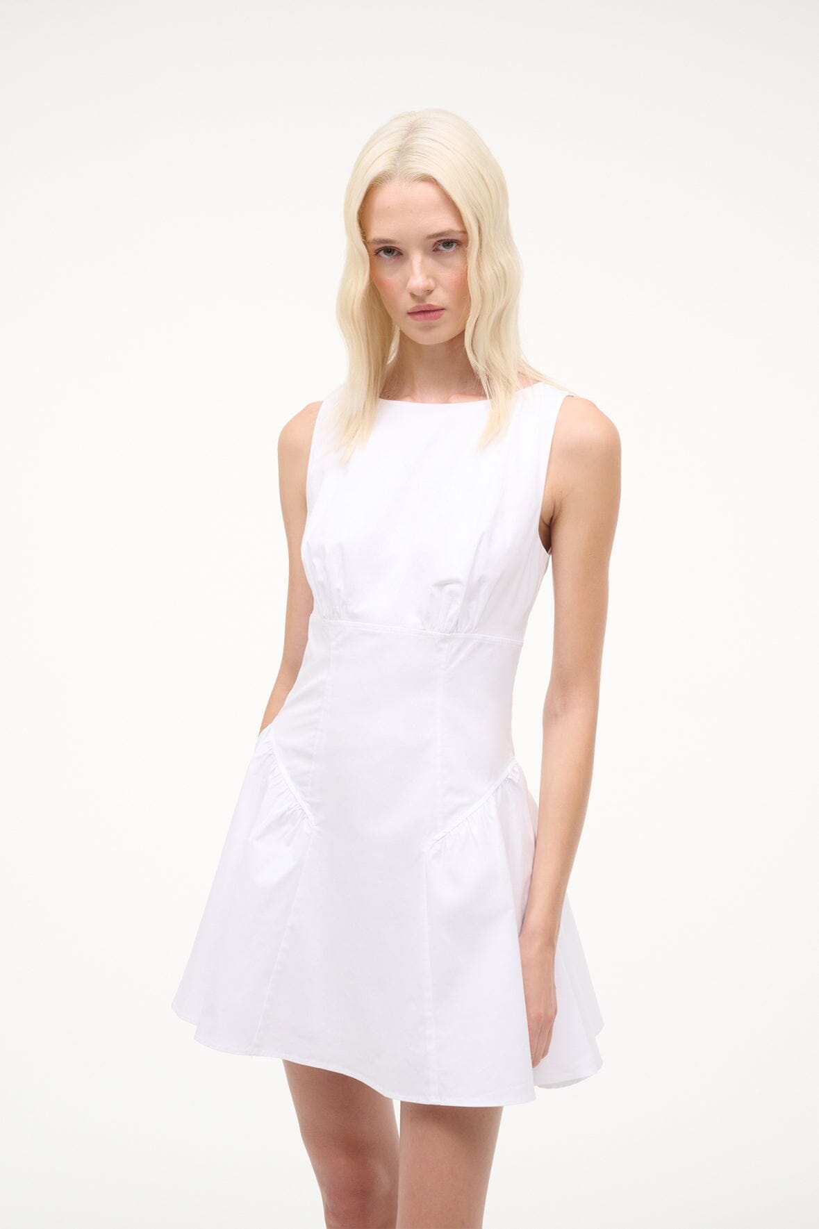 STAUD | Gwen Mini Dress White