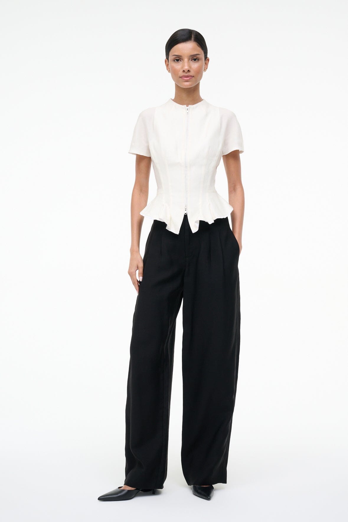 STAUD | Maelle Top Ivory
