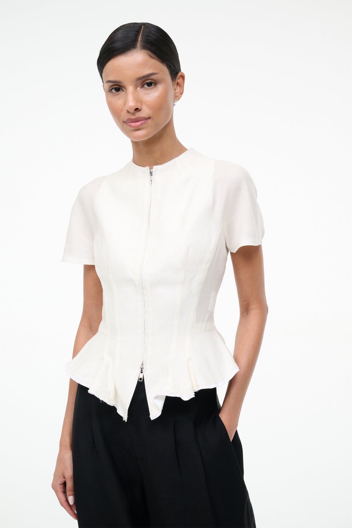 STAUD | Maelle Top Ivory