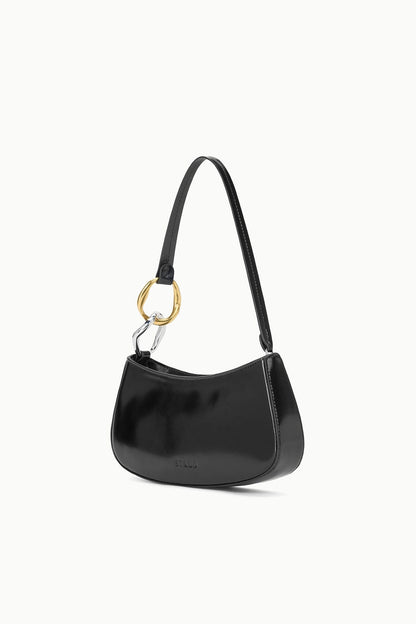 STAUD | Ollie Bag Black Leather Mini Shoulder Bag - Staud