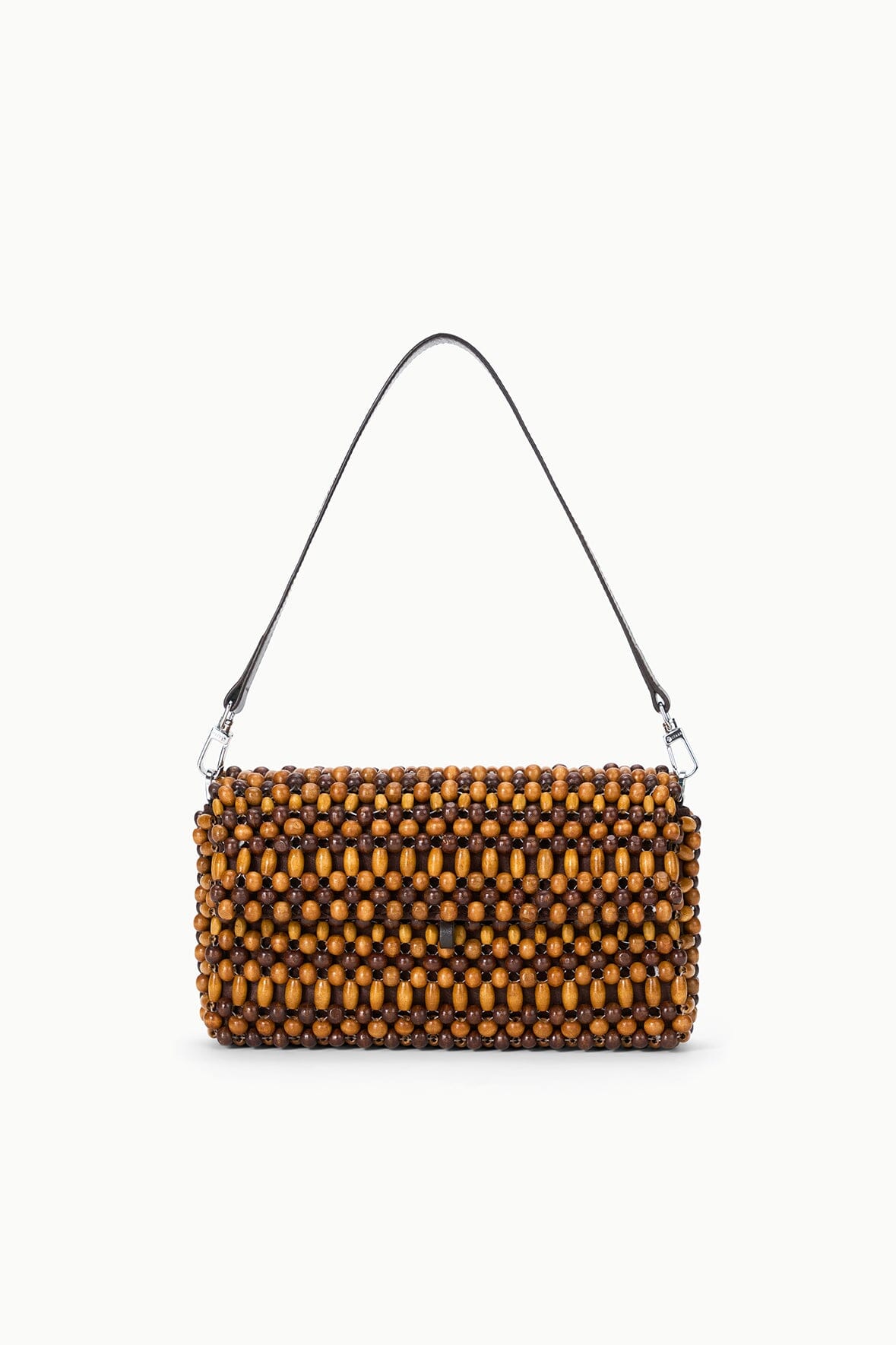 STAUD | Timmy Convertible Shoulder Bag Multi Wood Beads