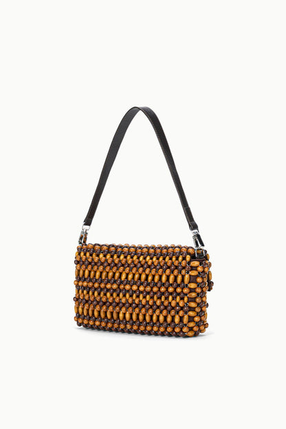STAUD | Timmy Convertible Shoulder Bag Multi Wood Beads