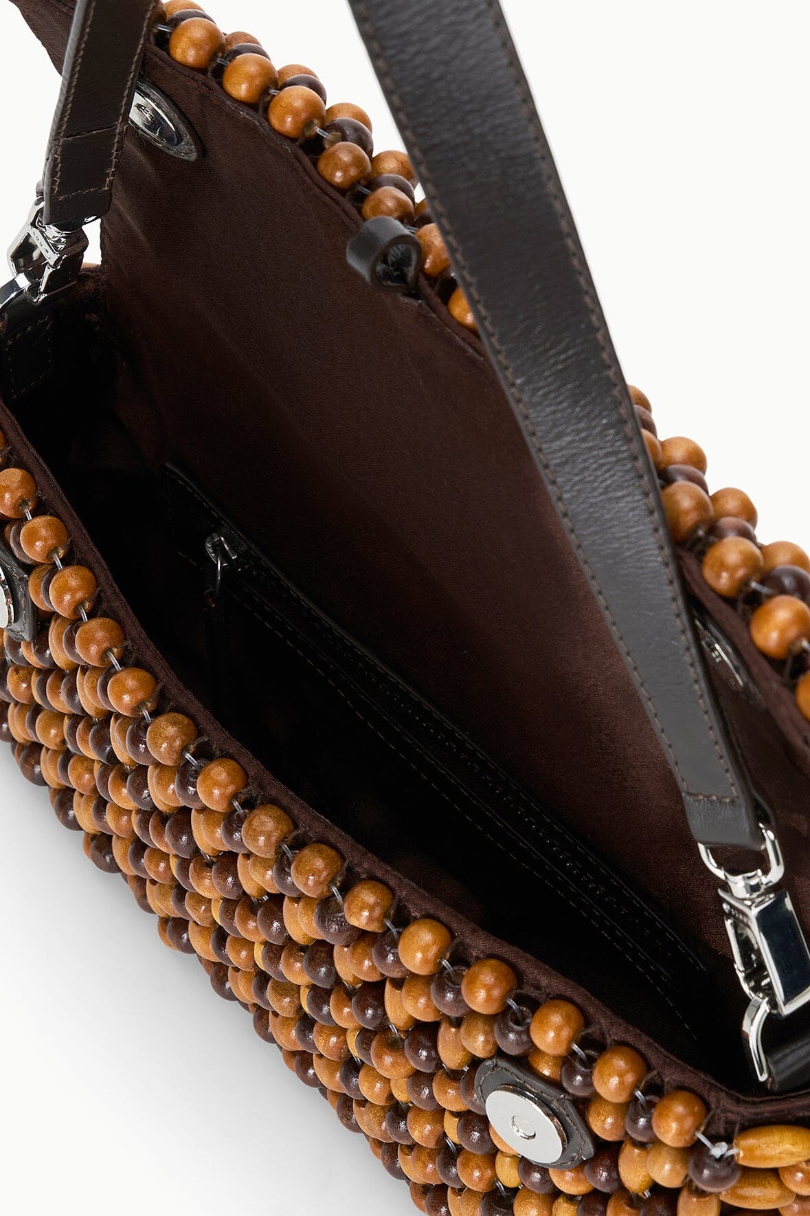 STAUD | Timmy Convertible Shoulder Bag Multi Wood Beads