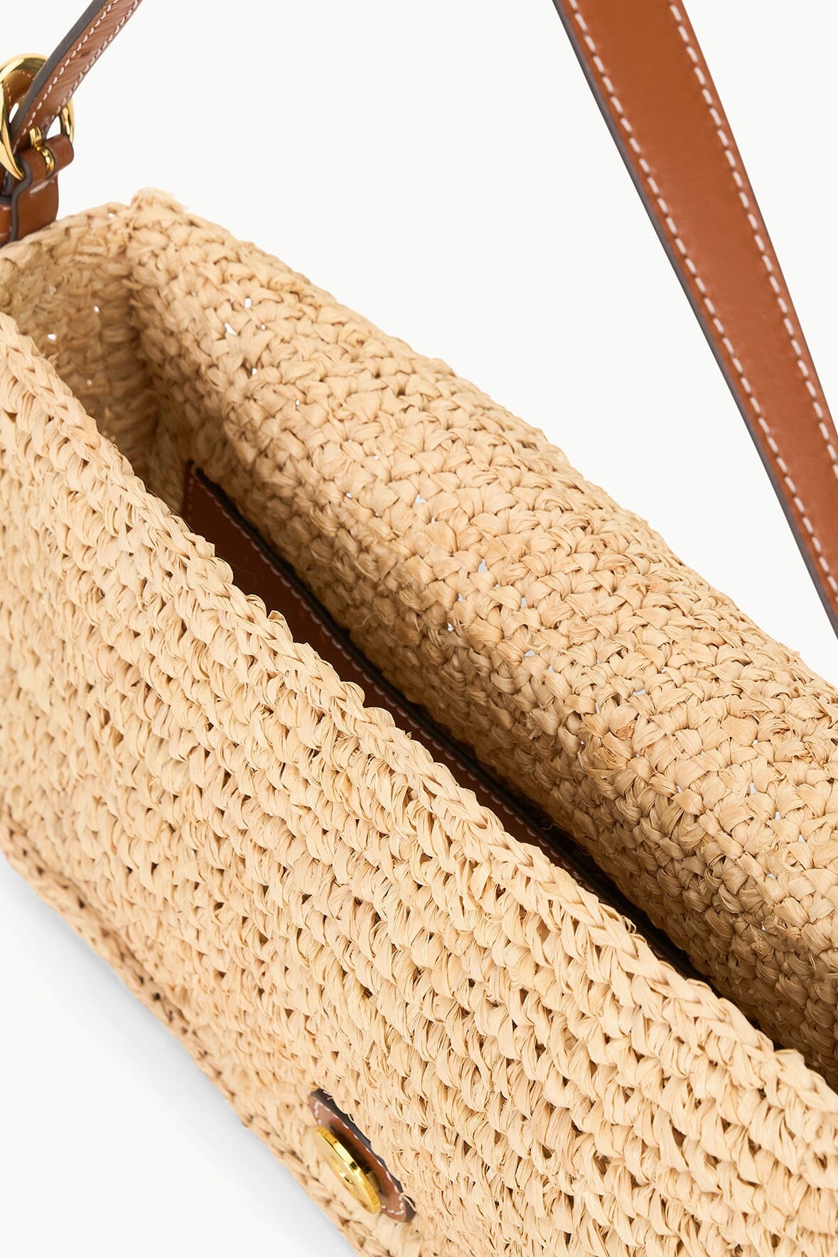 STAUD | Harlow Raffia Bag Natural Tan