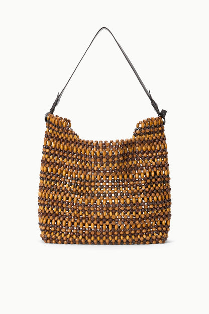 STAUD | Drift Shoulder Bag Multi Wood Beads
