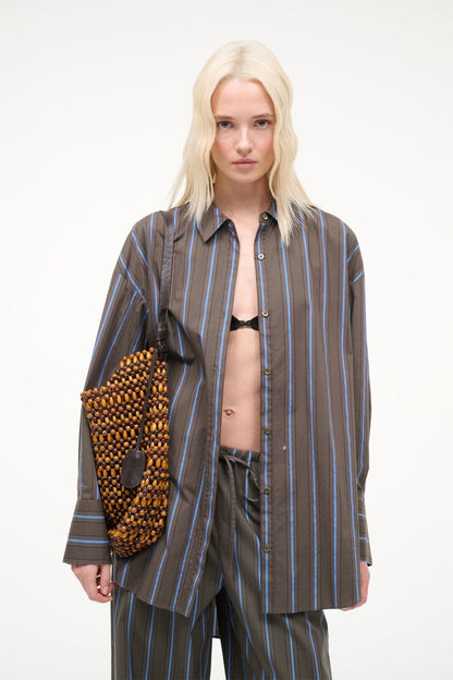 STAUD | Drift Shoulder Bag Multi Wood Beads