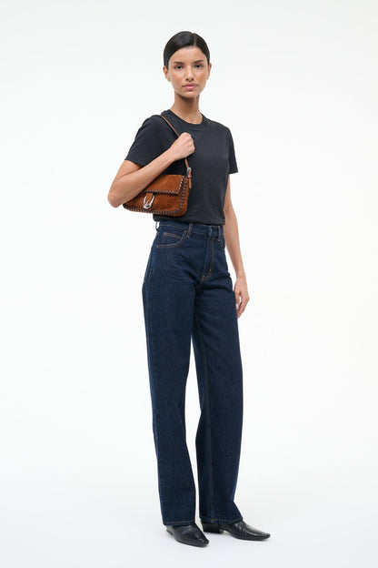 STAUD | Harlow Bag Tabac Suede Espresso