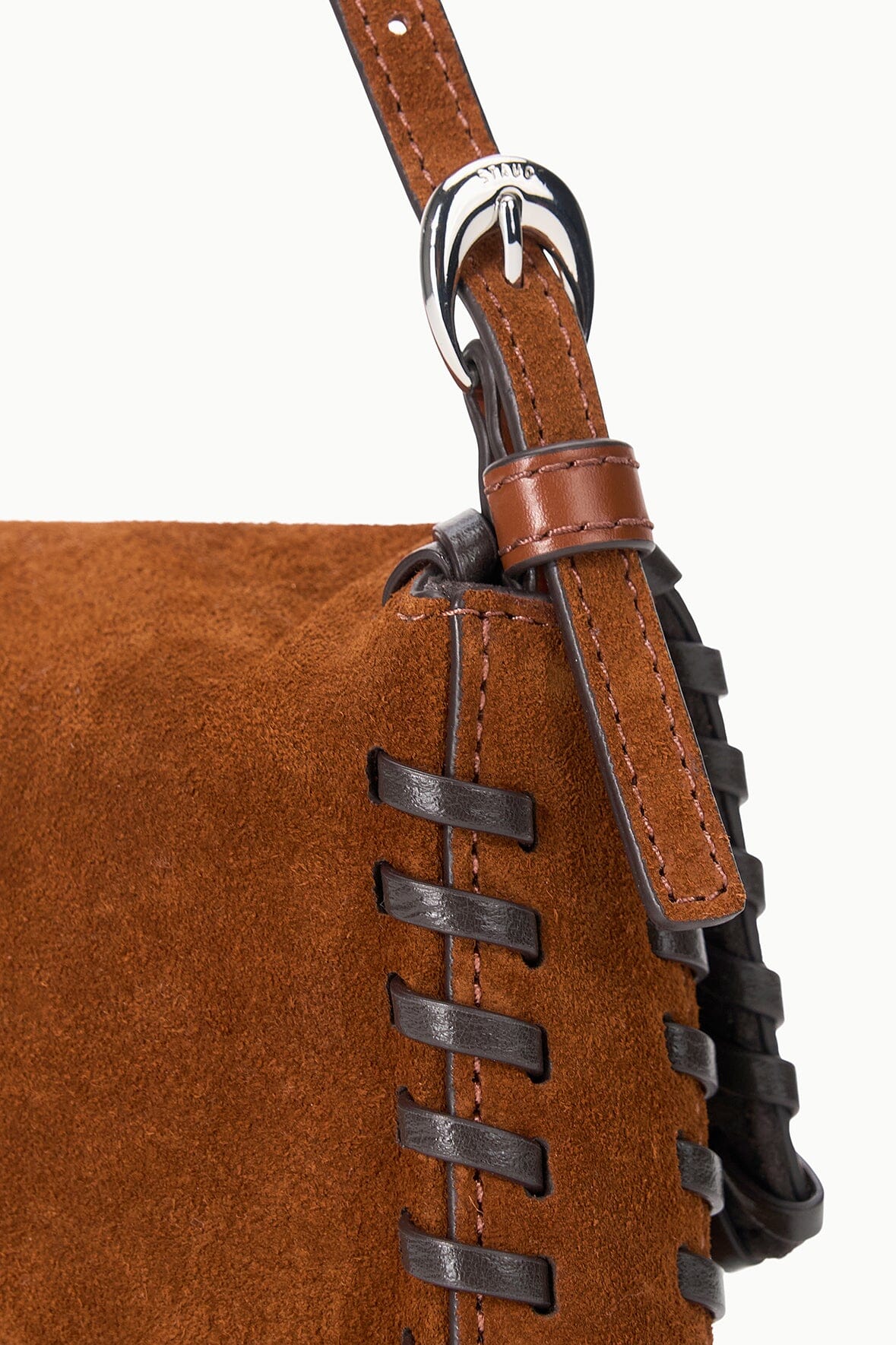 STAUD | Harlow Bag Tabac Suede Espresso