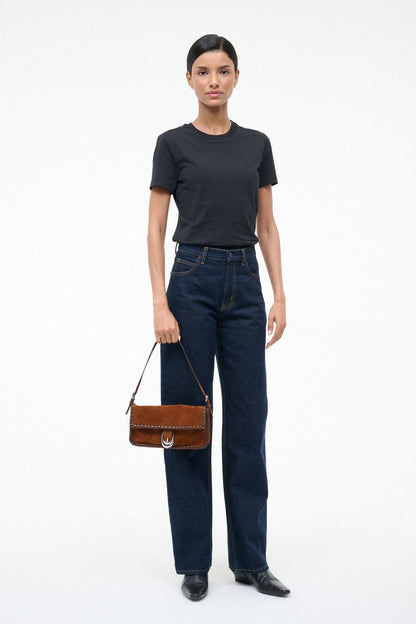 STAUD | Harlow Bag Tabac Suede Espresso