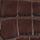 STAUD | Ollie Bag Espresso Croc Leather Mini Shoulder Bag - Staud