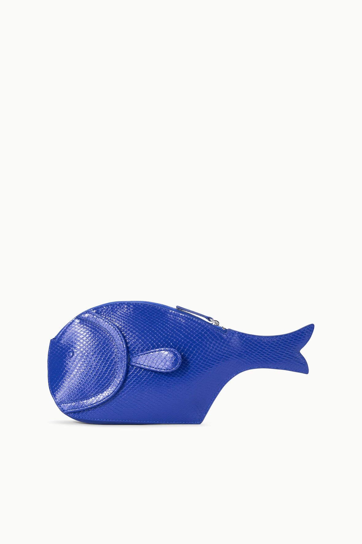 STAUD | Pesce Clutch - Cobalt Blue Fish-Shaped Handbag