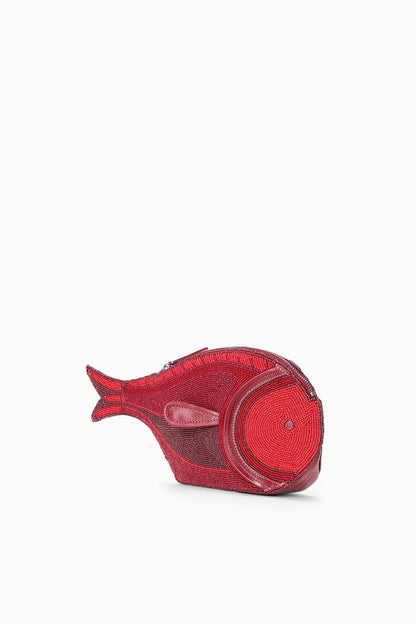 STAUD | Pesce Beaded Clutch Red Multi