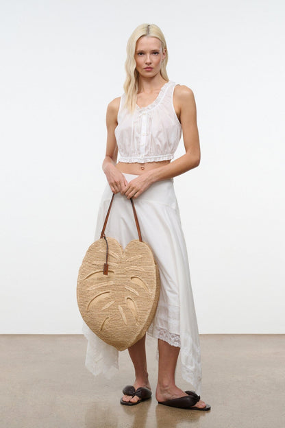 STAUD | Large Palm Raffia Bag Natural