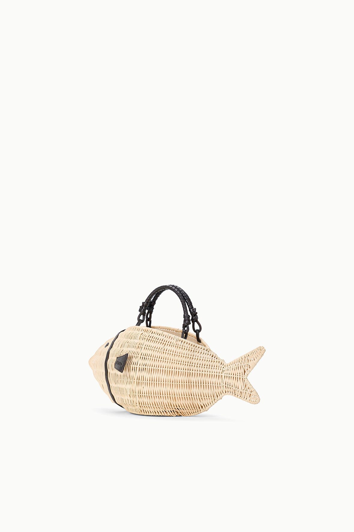STAUD | Cleo Fish Bag - Natural Wicker Fish Handbag - Staud