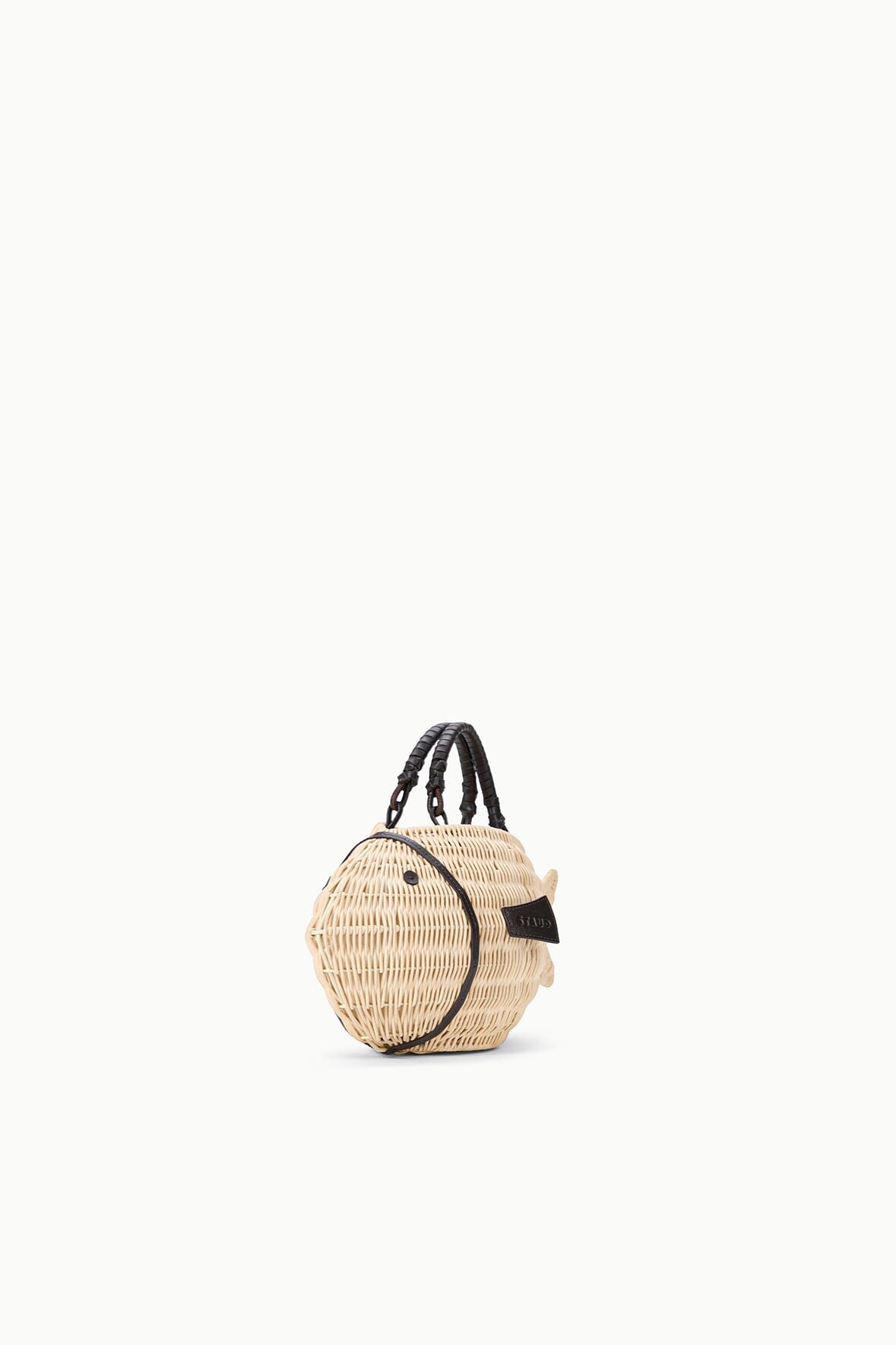 STAUD | Cleo Fish Bag - Natural Wicker Fish Handbag - Staud