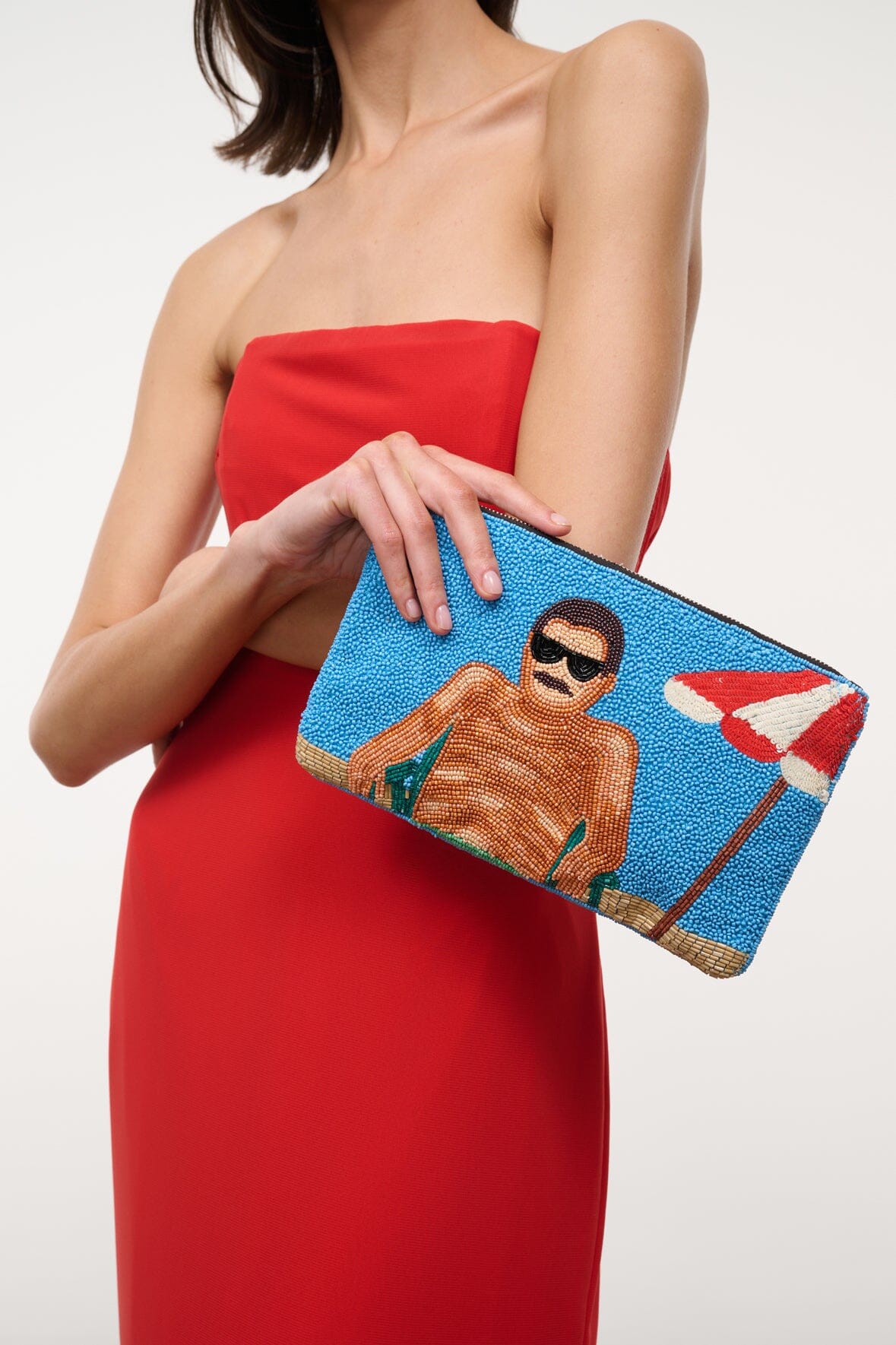 STAUD | Tommy Beaded Large Pouch Sundaze