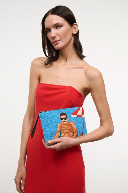 STAUD | Tommy Beaded Large Pouch Sundaze