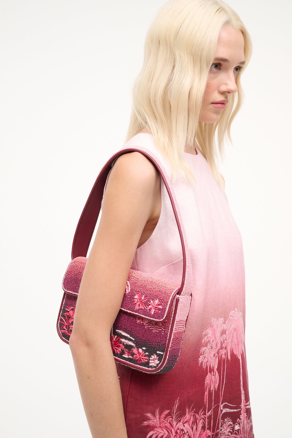 STAUD | Tommy Beaded Bag California Clouds