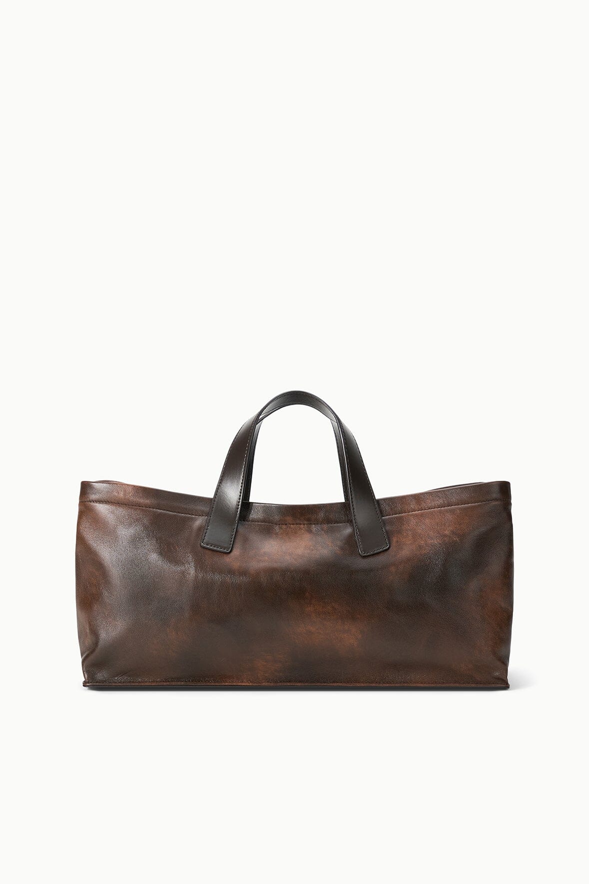 STAUD | Port Tote Espresso Distressed
