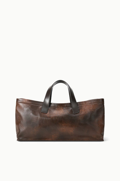 STAUD | Port Tote Espresso Distressed