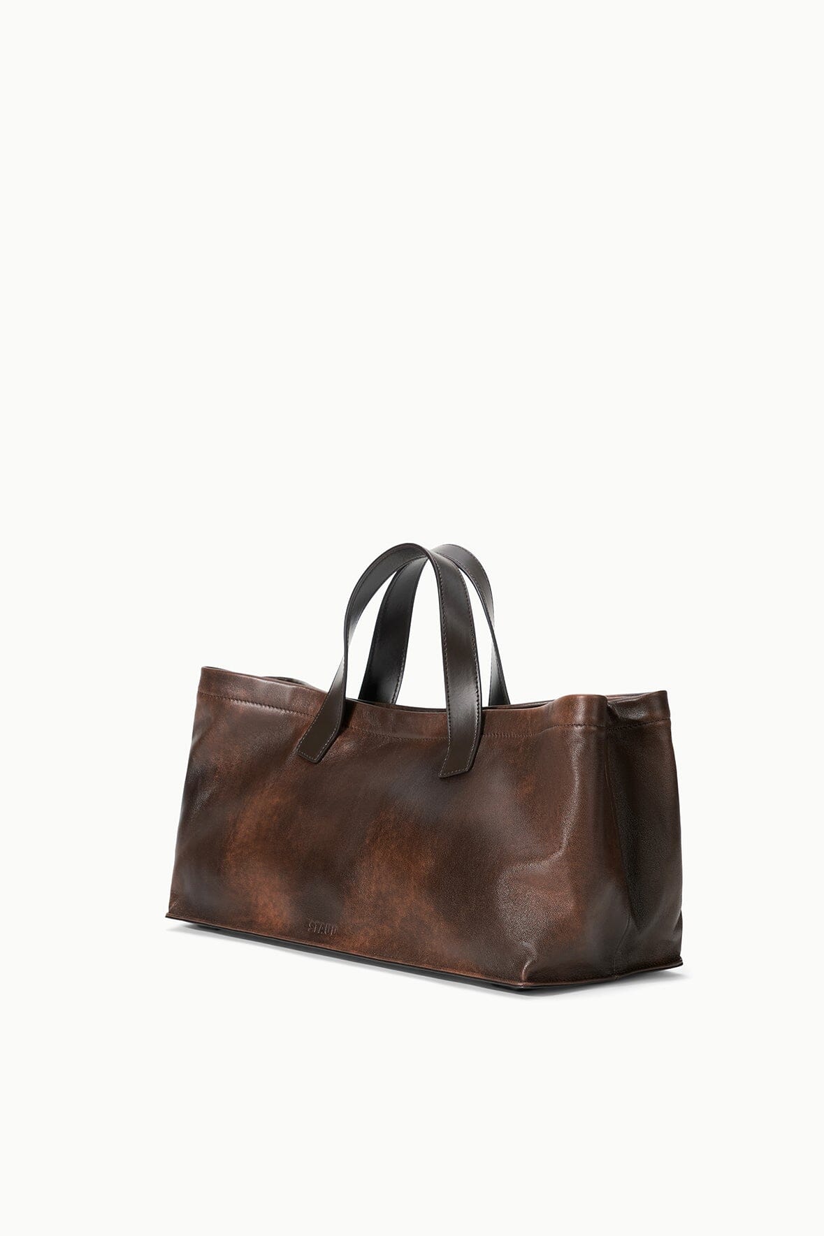 STAUD | Port Tote Espresso Distressed